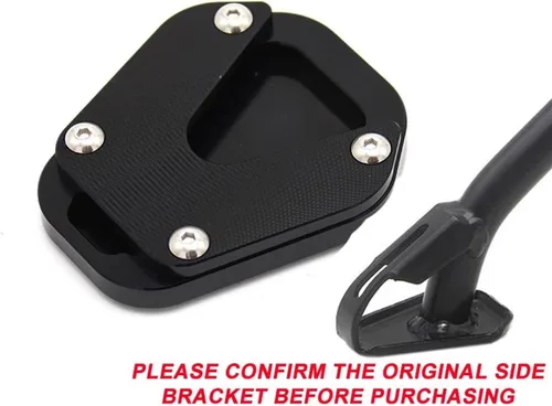 Miniatura 2 de Motorcycle Kickstand Extension Pad for Benelli TRK502 TRK 502 2020 2021 Foot Side Stand Support Plate Enlarger (Color : B Black)