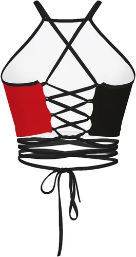 Miniatura 2 de Sister Amy Chaleco de tirantes para mujer con cuello halter cruzado y hueco bohemio