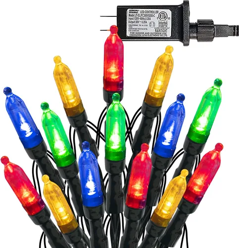 Miniatura 7 de Dazzle Bright 200 mini luces LED de Navidad, 65 pies, conectables, impermeables, 8 modos de luces de hadas para interiores y exteriores, patio