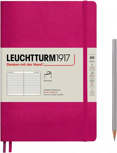 Miniatura 12 de LEUCHTTURM1917 - Cuaderno de tapa blanda mediano A5 - 123 páginas numeradas para escritura y diario (Verde bosque, liso)