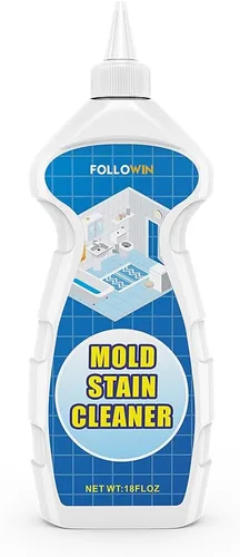 Gel limpiador de moho y hongos FOLLOWIN para el baño 18oz, limpiador de manchas para azulejos de ducha, sellador de lechada, fregaderos