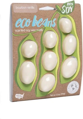 Miniatura 32 de Eco Candle Co. Eco Beans Wax Melts - Paquete de 2 unidades, ámbar vintage, 3.5 onzas, aromas de resina de madera, nuez moscada, canela y vainilla