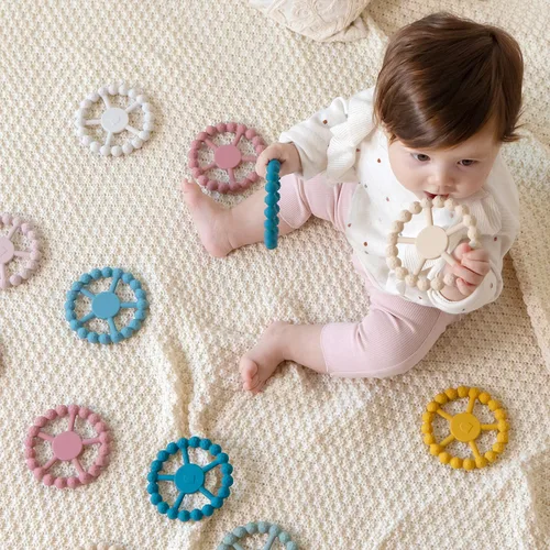 Miniatura 7 de Samigo Juguetes mordedores de silicona para bebés de 0 a 6 a 12 meses, mordedores para bebés de 0 a 3 meses, alivio de la dentición infantil