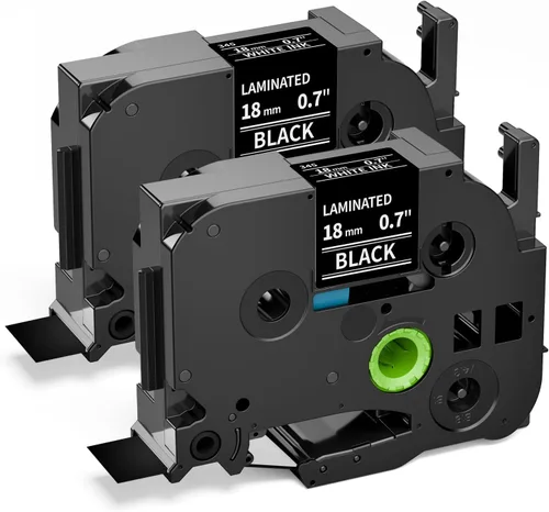 Miniatura 14 de Label KINGDOM Etiqueta compatible con Brother TZe-141 Cinta para etiquetadora negra sobre transparente para cubos PT1800 PTE300 PTD400AD, 0.709 in
