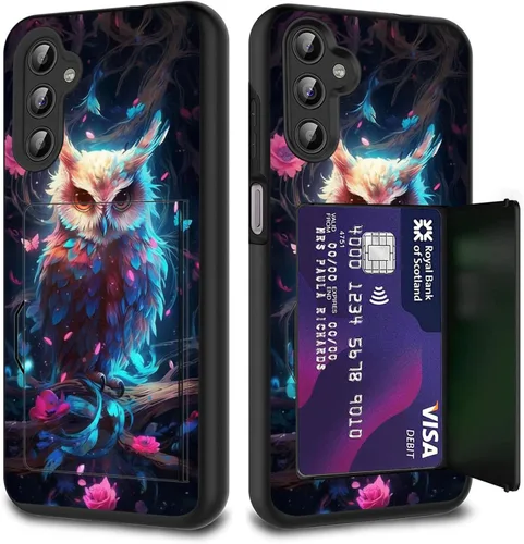 Miniatura 95 de Funda híbrida de doble capa con función atril para Samsung Galaxy A16 5G de 6.9 pulgadas, diseño de vaca con bandera estadounidense