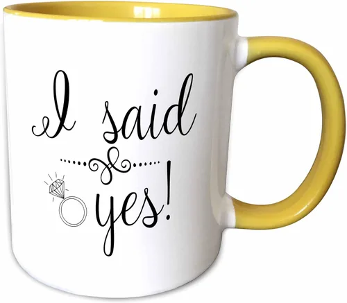 Miniatura 13 de 3dRose Taza de café, tamaño – 15 oz – I Said Yes Engagement Ring s Photos – Boda – divertido regalo de taza de café