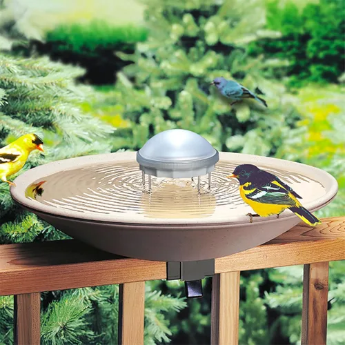 Miniatura 2 de Allied Precision Bird Scene 8WW Solar Water Wiggler, 5 pulgadas, gris