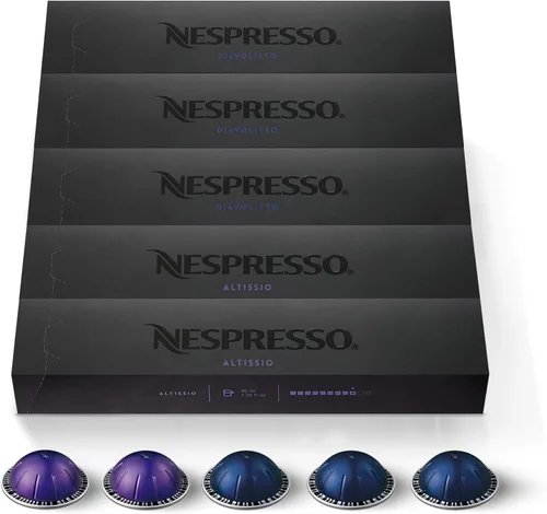Miniatura 5 de Breville Nespresso Vertuo - Máquina de café y espresso, cromo y cápsulas VertuoLine, paquete variado de espresso, café espresso tostado medio