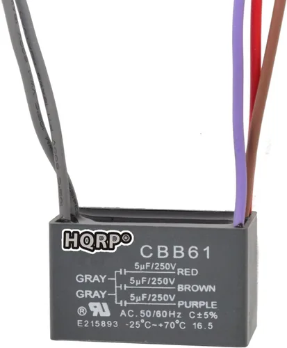 Miniatura 21 de HQRP Condensador de ventilador de techo CBB61 1uf+2uf de 3 cables listado UL