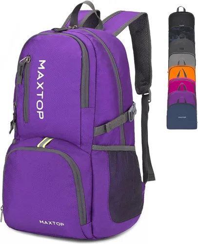 Miniatura 7 de MAXTOP Mochila plegable ligera de 40/50L para senderismo, viajes, camping, resistente al agua, plegable, para viajes al aire libre