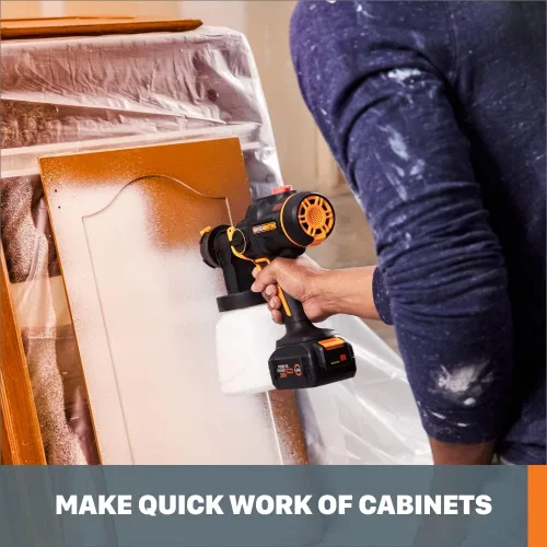 Miniatura 7 de Worx Nitro - Rociador de pintura inalámbrico de 20 V con motor sin escobillas, batería y cargador no incluidos, WX020L.9