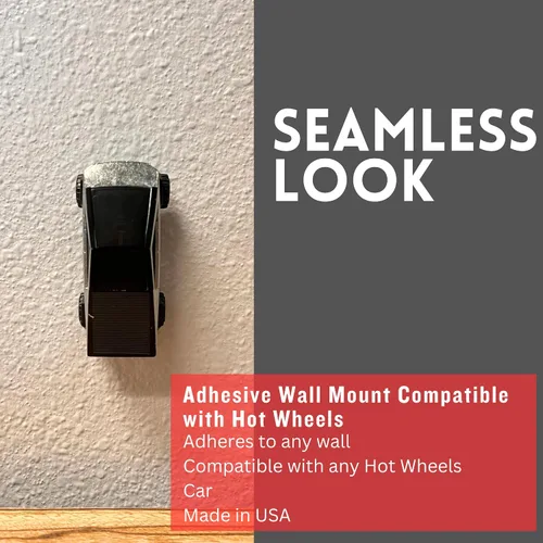 Miniatura 5 de Organizador de pared de automóvil de juguete compatible con Hot Wheels Exhibe autos en la pared y fuera del piso Fácil acceso y adhesivo paquete