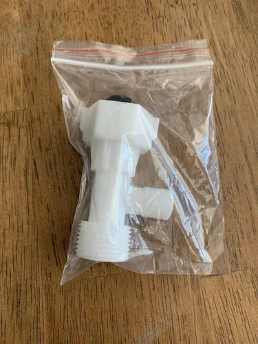 Miniatura 3 de LeonKing Bidet US Plastic T Adapters 7/8"(15/16") Conector de 3 vías para arriba y abajo con arandela de goma... (conexión lateral de 3/8 pulgadas)