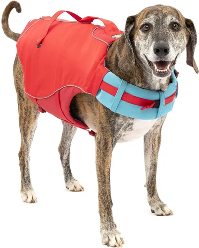 Miniatura 9 de Chaleco salvavidas para perros Kurgo Surf N Turf, rojo burdeos, S, Rojo/Rojo