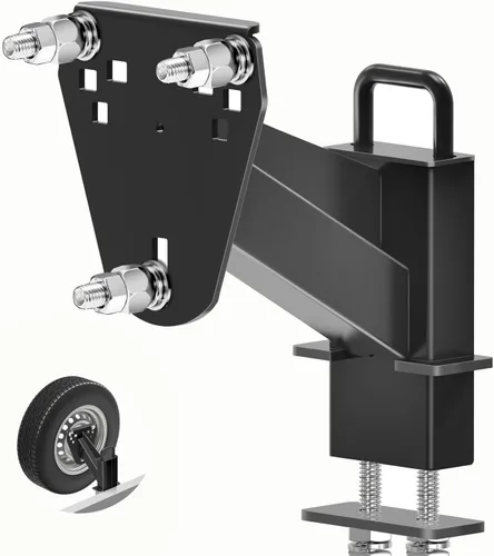 Soporte para neumáticos de repuesto con bolsillo de estaca, soporte de montaje de neumático de repuesto para remolque, recubrimiento en polvo negro