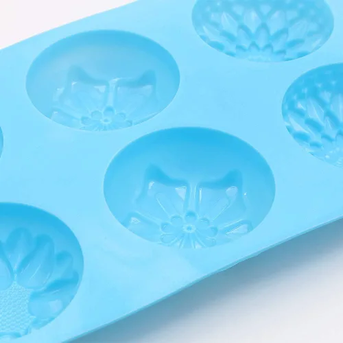 Miniatura 3 de homEdge Molde de silicona con forma de flores de 6 cavidades, juego de 3 girasoles mixtos de silicona antiadherente, molde de margaritas
