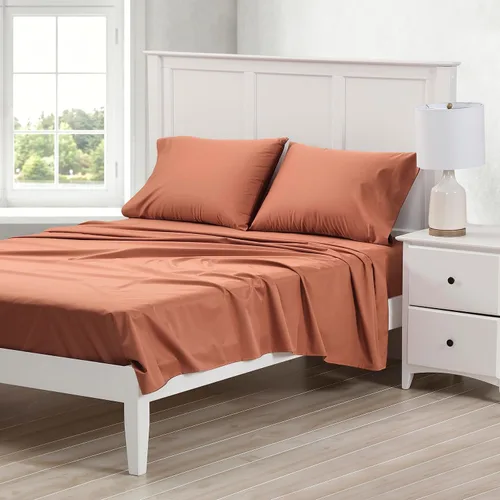 Miniatura 2 de Cuddledown Dreamstead - Juego de sábanas 100 % algodón, 300 hilos, tejido satinado de lujo, algodón peinado puro, suave, resistente a las arrugas