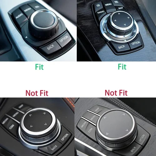 Miniatura 2 de MICROCK Accesorios Brillantes para BMW 1 2 3 5 7 Series X1 X3 X5 X6 Media iDrive Cubierta de Perilla del Botón Interruptor de Control Botón