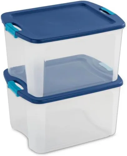Miniatura 8 de Sterilite Pestillo y transporte de 18 galones, contenedor de almacenamiento apilable con tapa de pestillo, contenedor de plástico para organizar