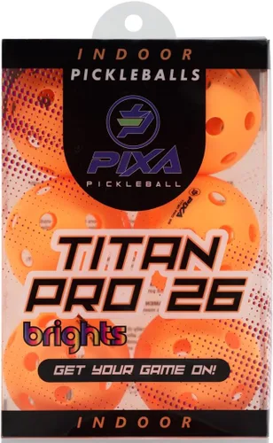 Miniatura 16 de PIXA Titan Pro 26 Pickleball para interiores, aprobado por USAPA, bolas de pickleball duraderas para interiores, rebote constante, vuelo suave, Rojo