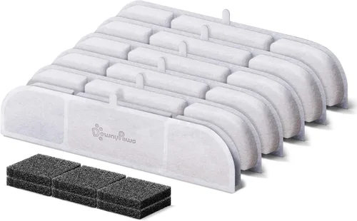 DownyPaws Paquete de 6 filtros de repuesto para fuente de agua para gatos con pilas DPWFP6, juego de filtros de repuesto de 3 meses