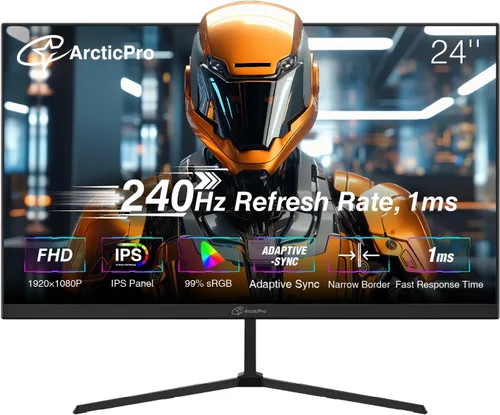 Miniatura 11 de ArcticPro Monitor de 22 pulgadas de 120 Hz, monitor de computadora Full HD (1920 x 1080p), 99% sRGB, contraste 4000:1, sin marco de 3 lados, ultra