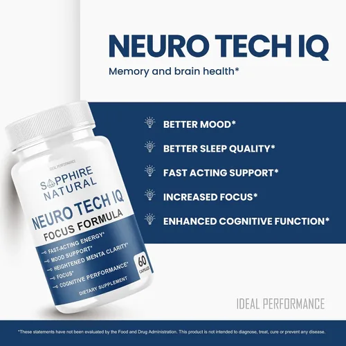 Miniatura 3 de (3 unidades) Neuro Tech IQ Suplemento cerebral Neurotech Iq Focus Formula Pills (180 cápsulas)