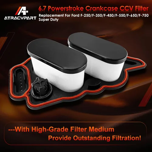 Miniatura 5 de 904-702 Filtro CCV de cárter de 6.7L, solo compatible con DRW tipo Ford 17-19 F250, F350, F450, F550, 16-19 F650, F750, no compatible con tipo SRW