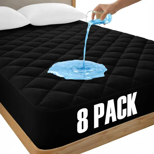 Miniatura 23 de LUX Décor Protector de Colchón Twin - Cubrecolchón Acolchado Elástico Ajustable Protector Hasta 16 Pulgadas de Profundidad - Cubrecolchón Suave