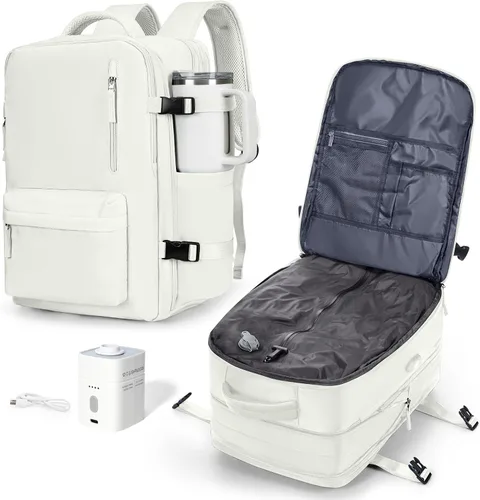 Miniatura 25 de VGCUB Mochila grande de viaje para trabajo, negocios, mochila para computadora portátil aprobada para vuelo, para mujeres y hombres, mochila