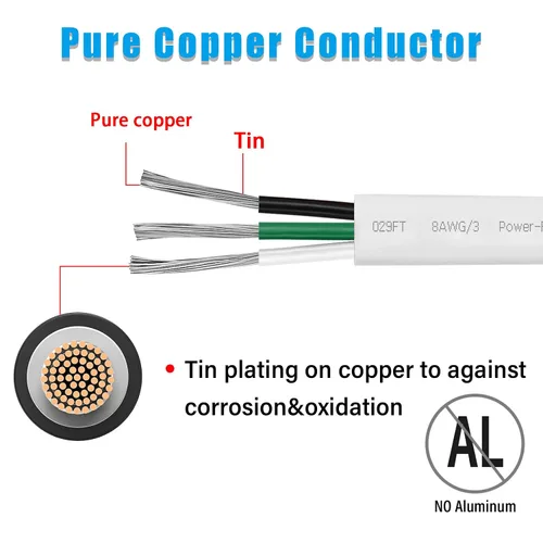Miniatura 3 de Cable marino triplex de calibre 16, cable de cobre estañado para barco, 100 pies 16 AWG estándar USA OFC alambre de cobre libre de oxígeno