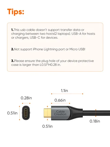 Miniatura 2 de CableCreation Cable USB C a USB A de 1 pie, USB 3.1 USB 3.2 Gen2 10Gbps USB A a C, cable de datos, Android Auto Cord 3A para USB C, SSD externo