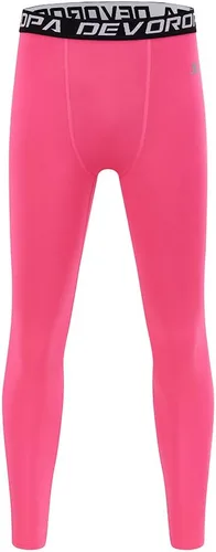 Miniatura 2 de DEVOROPA Leggings de compresión para niños y jóvenes, mallas deportivas con forro polar térmico