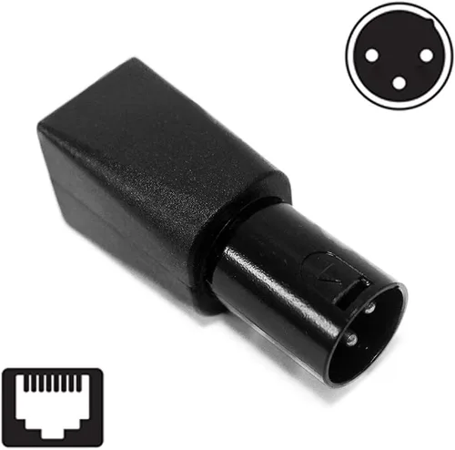 Miniatura 3 de DMX a RJ45 Conector RJ45 Ethernet a 3 pines XLR DMX hembra y macho adaptadores conjuntos (3PIN_1Pair)