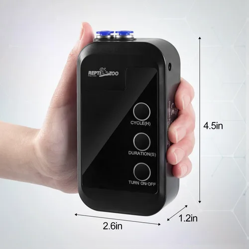 Miniatura 6 de REPTI ZOO Humidificador de reptiles, mini sistema de nebulización automática para terrarios de reptiles, sistema de pulverización de selva tropical