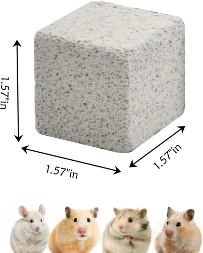 Miniatura 3 de PINVNBY 9 bloques de lava para chinchillas, piedras masticables para hámster, cuadrados, minerales, calcio, conejito, piedra pómez, juguetes