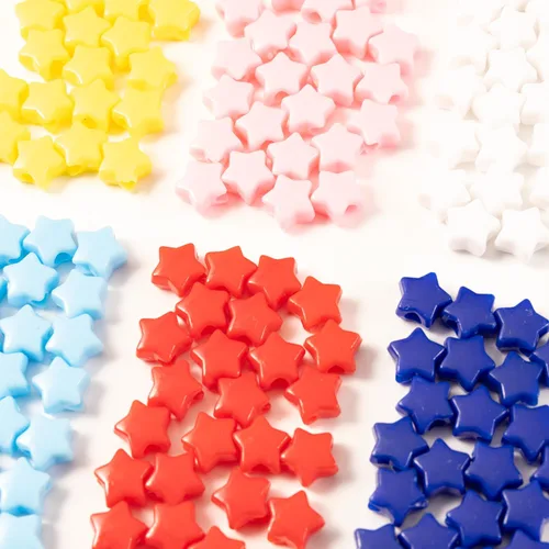 Miniatura 5 de 500 piezas Gxueshan con cuentas acrílicas de 6 colores mixtos de 13 mm con agujero grande para hacer joyas, pulseras, collares, aretes, llaveros