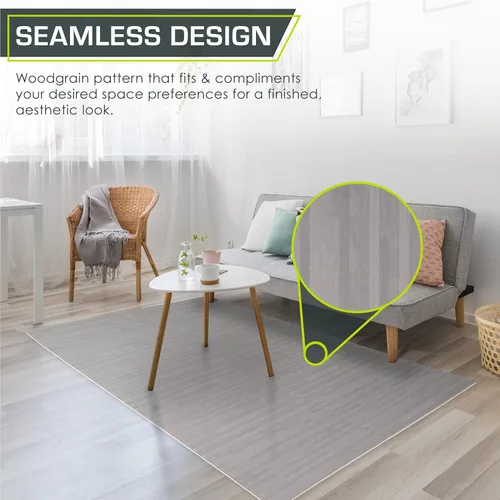 Miniatura 4 de ProsourceFit Tapete de rompecabezas de grano de madera de 1/2 pulgada, 6 baldosas de espuma EVA entrelazadas (24 pies cuadrados) para suelo de Gris