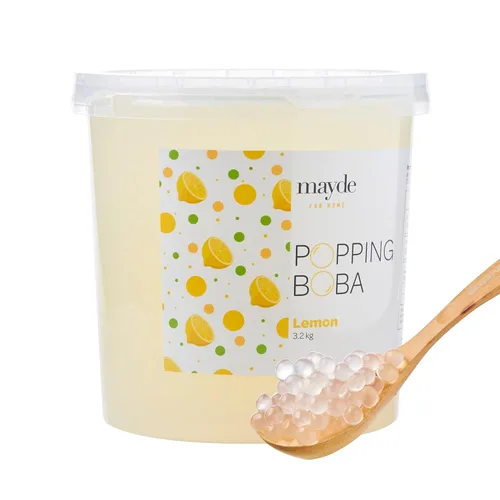 Miniatura 19 de Mayde Perlas de Boba Popping para bebidas, postres y cuencos de desayuno, perlas explosivas de arándanos (sabor a arándano, 7 libras)