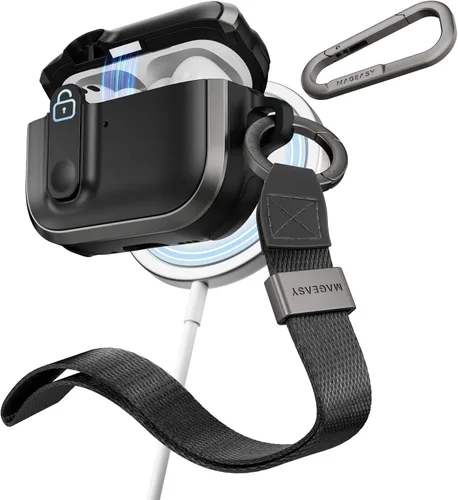 Miniatura 22 de MAGEASY Odyssey - Funda para AirPods Pro 2, funda resistente para AirPods Pro con bloqueo seguro, clip de mosquetón para protección a prueba