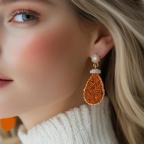 Miniatura 8 de 6 hojas de textura de arcilla polimérica para plantas con textura de arcilla para usar con cortadores de arcilla, aretes de cerámica, joyería