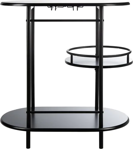 Miniatura 9 de SAFAVIEH Home Collection Iva - Mesa giratoria de 3 niveles, color negro mate