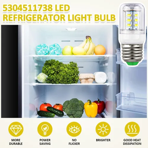 Miniatura 6 de EAGLEGGO KEI D34L - Bombilla de repuesto para refrigerador Frigidaire Kenmore Electrolux 5304511738 LED para reemplazar PS12364857 AP6278388 4584444