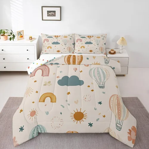 Miniatura 15 de Erosebridal Juego de edredón de robot tamaño Queen, juego de ropa de cama de decoración de robot espacial para dormitorio de niños y niños, juego