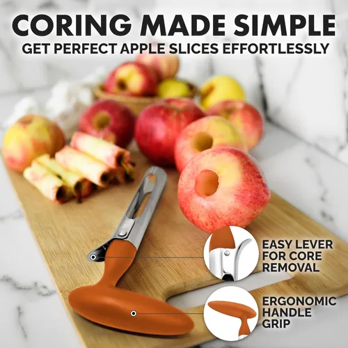 Miniatura 7 de Zulay Kitchen Herramienta Premium para Descorazonar Manzanas - Hojas Ultra Afiladas, de Acero Inoxidable, Serradas para Descorazonas Fáciles - Fácil