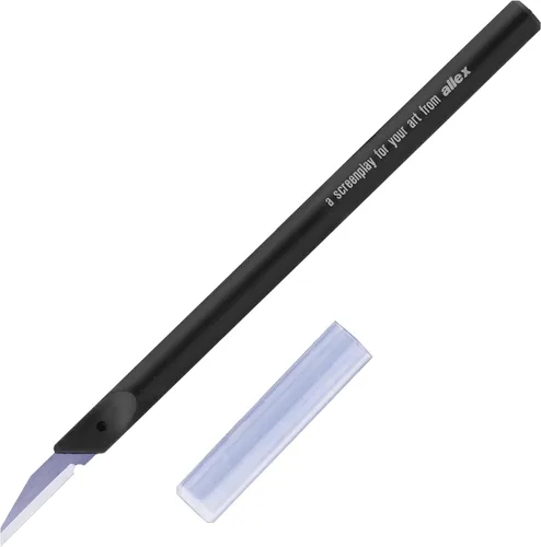 Miniatura 6 de ALLEX Cuchillo japonés Exacto para manualidades con tapa [hoja de precisión de 0.3 pulgadas], cuchillo de pasatiempo para manualidades, arte, kit