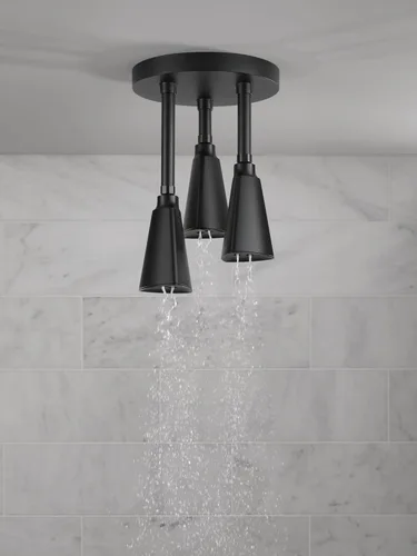 Miniatura 2 de DELTA FAUCET 57140-CZ H2Okinetic - Cabezal de ducha colgante Raincan, flujo de agua de 1.75 GPM, bronce champán