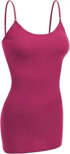 Miniatura 96 de Emmalise Camisola larga casual básica para mujer, con tirantes ajustables, top en capas