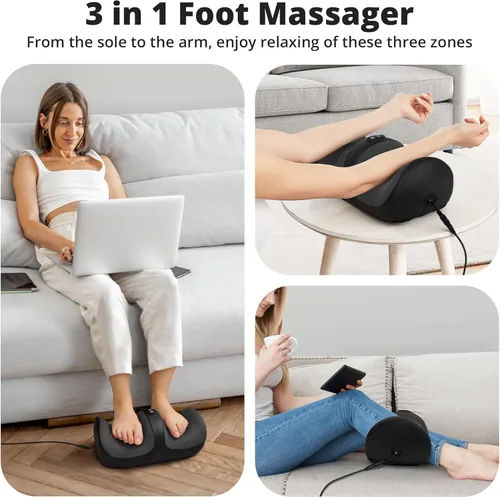 Miniatura 3 de Medcursor - Masajeador de pies Shiatsu con calor Masajeador de pies y pantorrillas con rodillo de masaje, masaje profundo para fascitis plantar