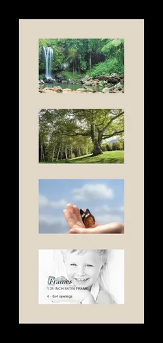 Miniatura 190 de Marco para fotos de ArtToFrames, 4 aberturas de 5′ x 7′ y marco negro satinado, de ArtToFrames, Madera, negro 4 - 8x10 - (2131)